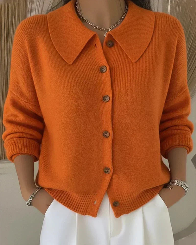 VEGA | COLLARED BUTTON-UP CARDIGAN