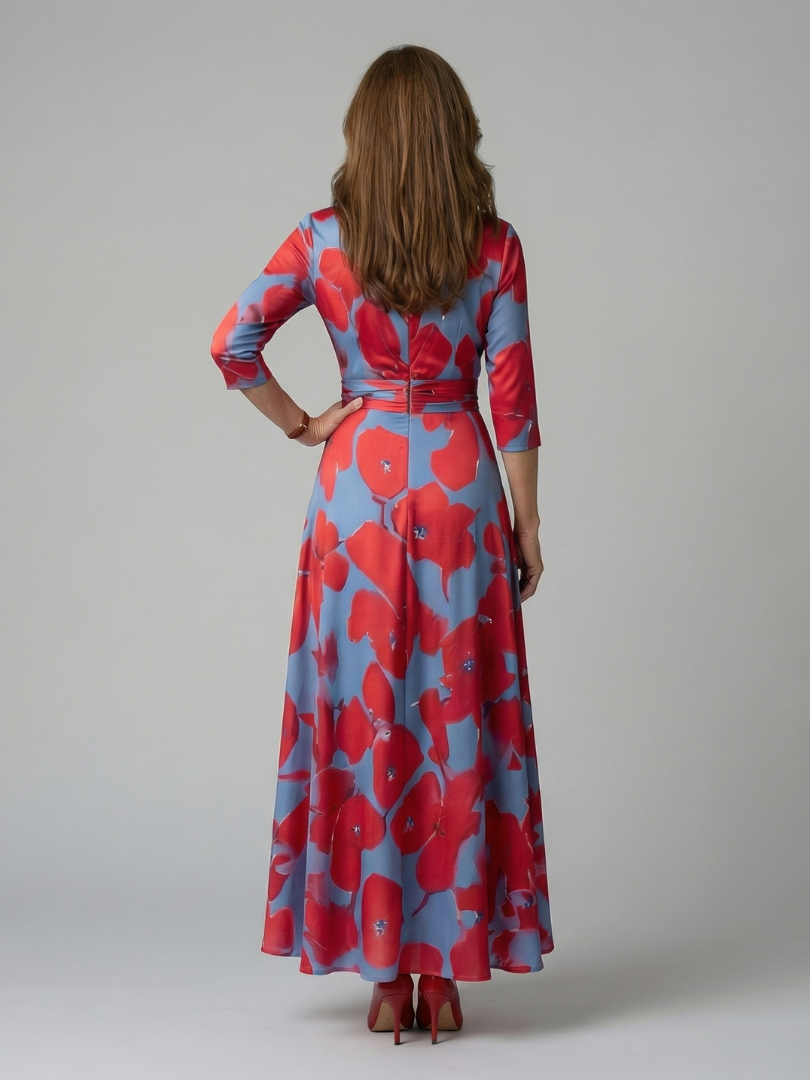 LIORA™ | Floral Wrap Maxi Dress