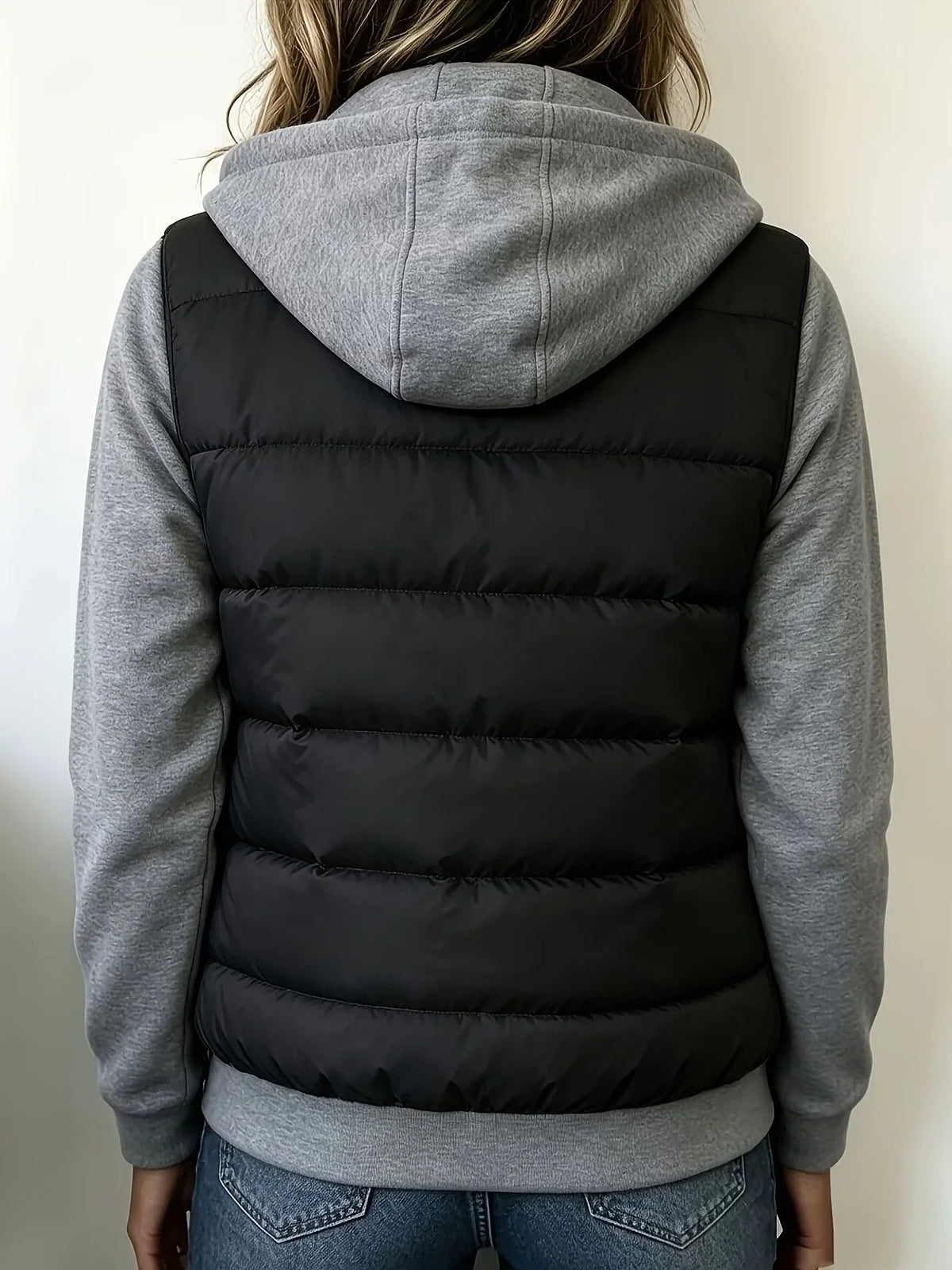 Perpetua hooded padded layered jacket - size guide