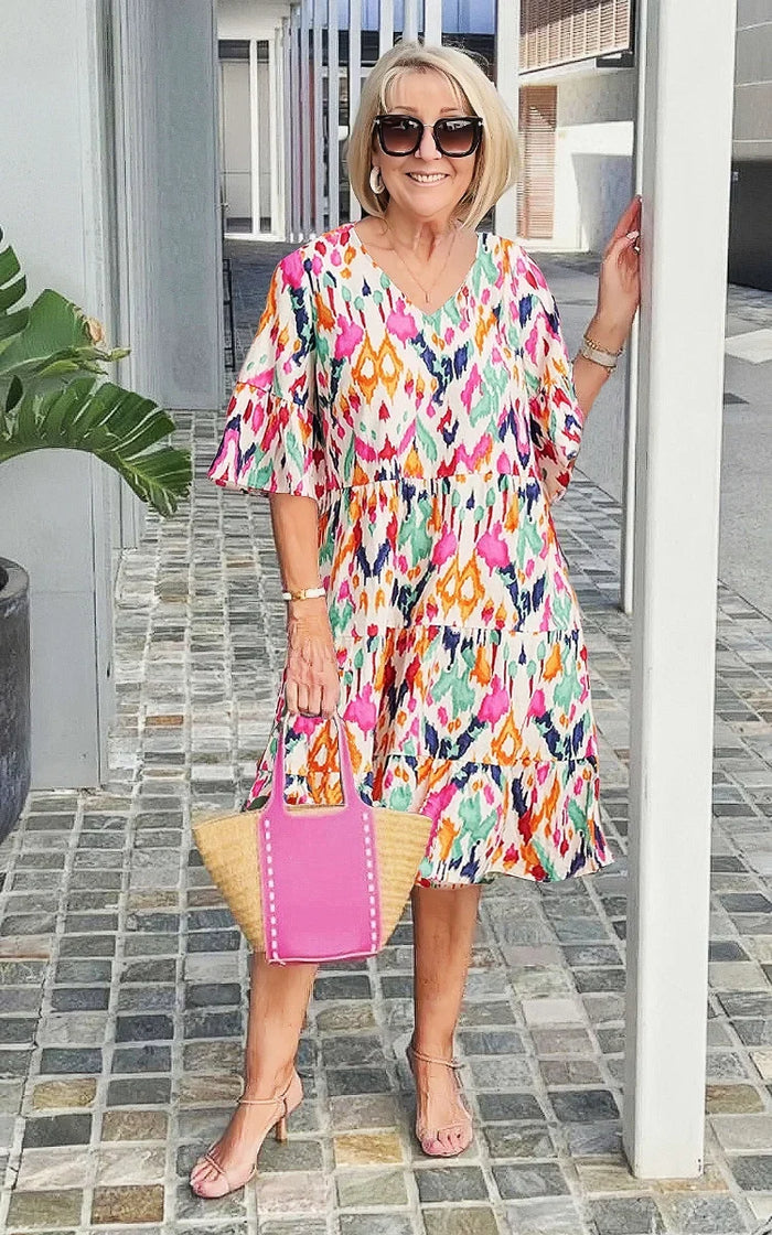 ISABELLA | ELEGANT COMFORT PRINTED TUNIC DRESS