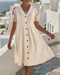 Deneke | Balloon Sleeve Midi Dress