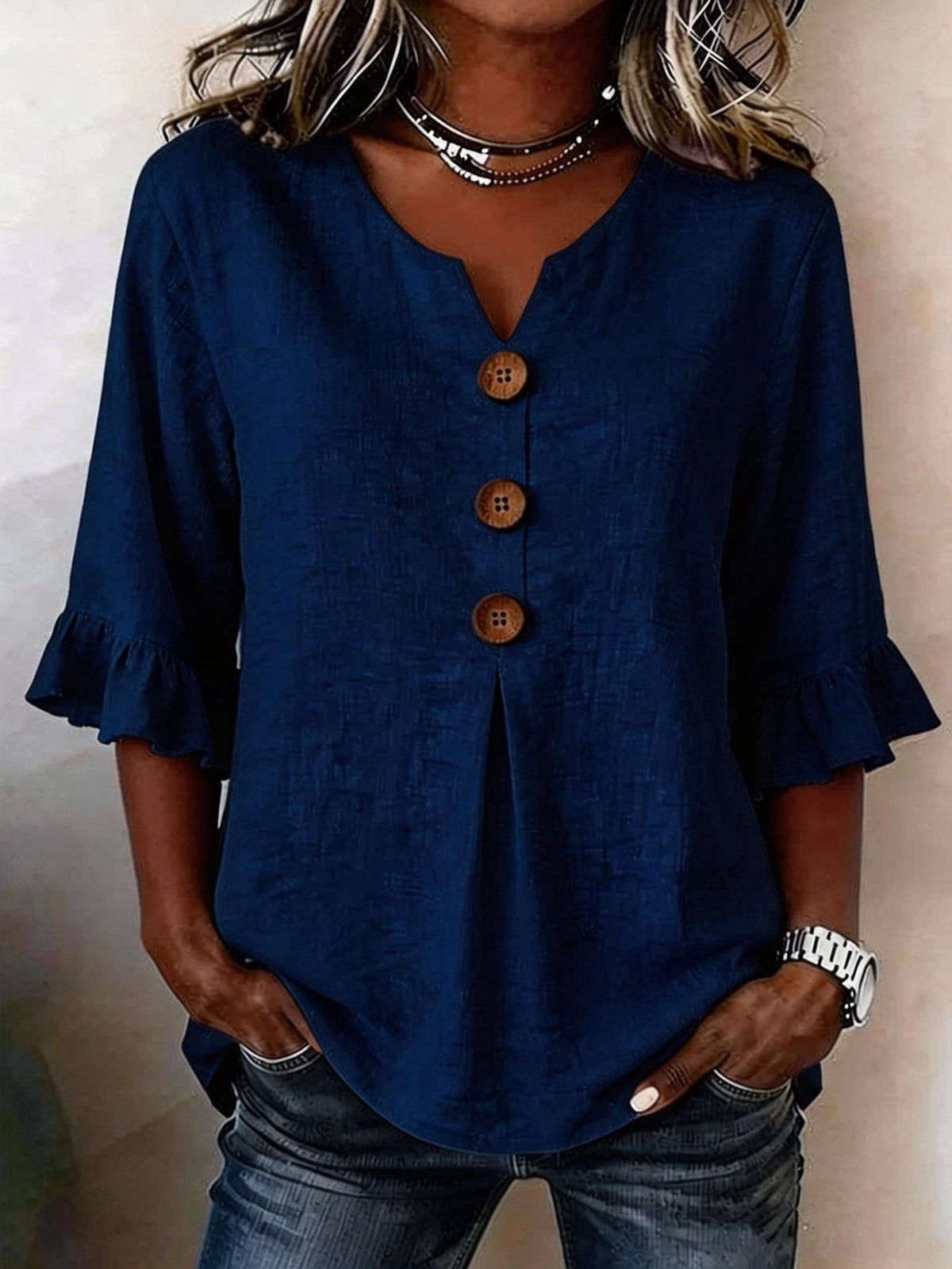 Jessara - Ruffle-Sleeve Blouse