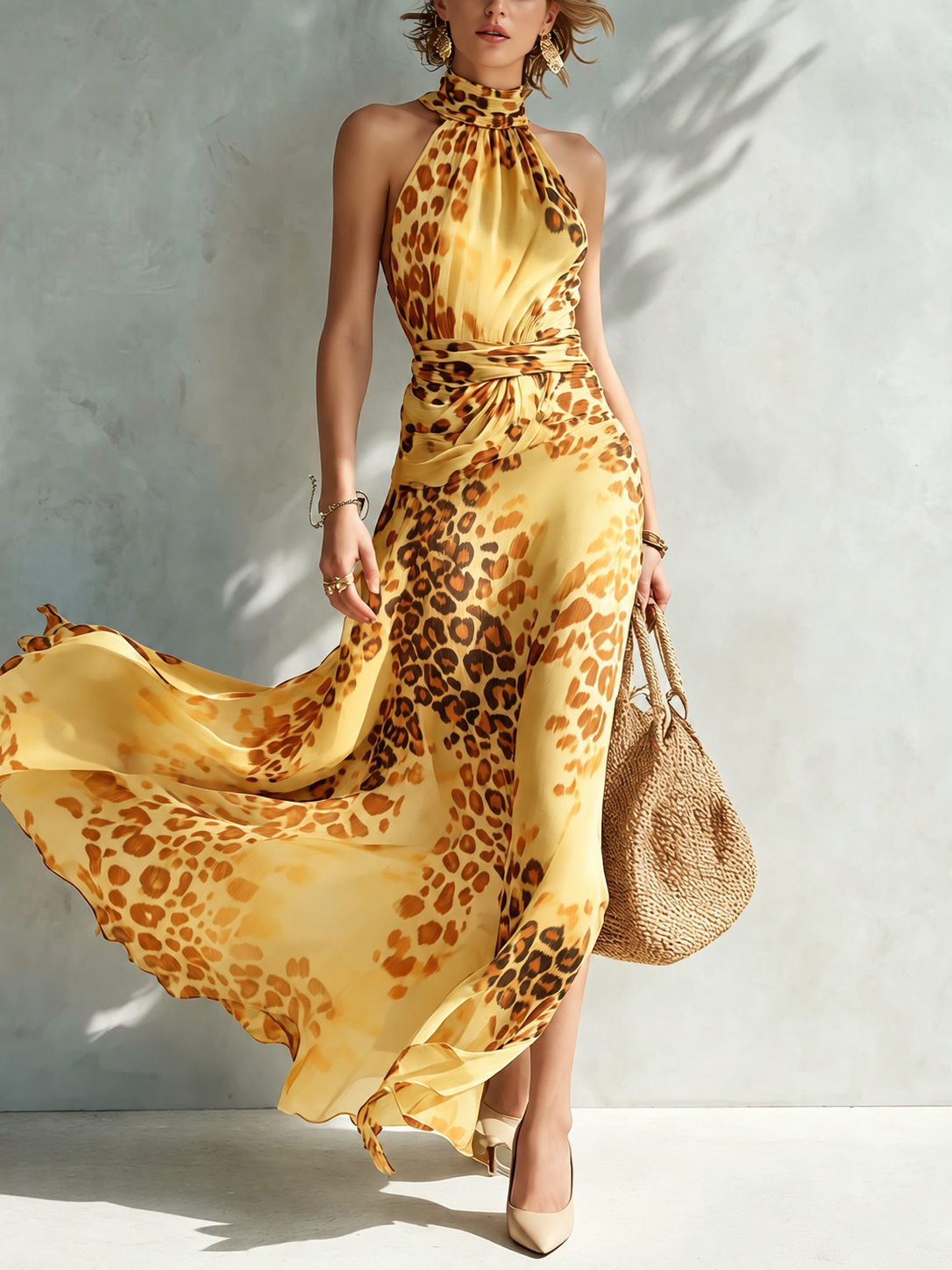 DANIELA | GLAMOROUS ANIMAL PRINT MAXI DRESS