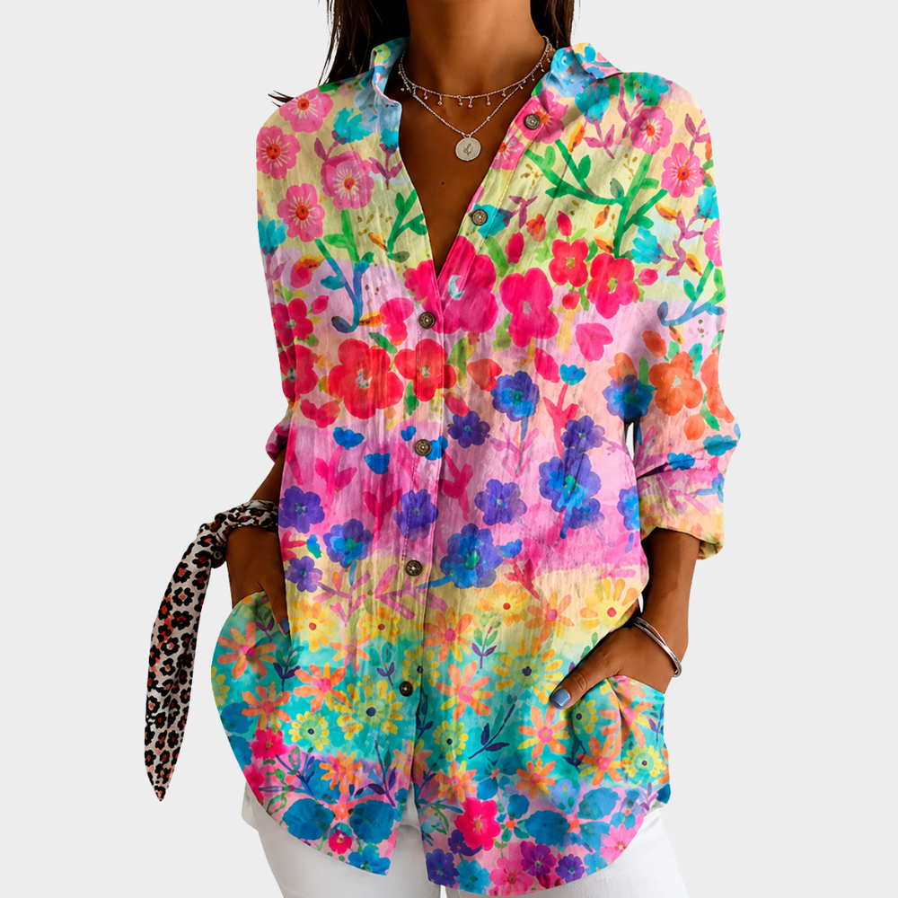 LIORA LONDON | PASTEL MEADOW FLORAL BLOUSE