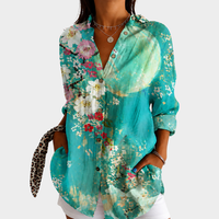 LIORA LONDON | COOL BLUE FLORAL BLOUSE