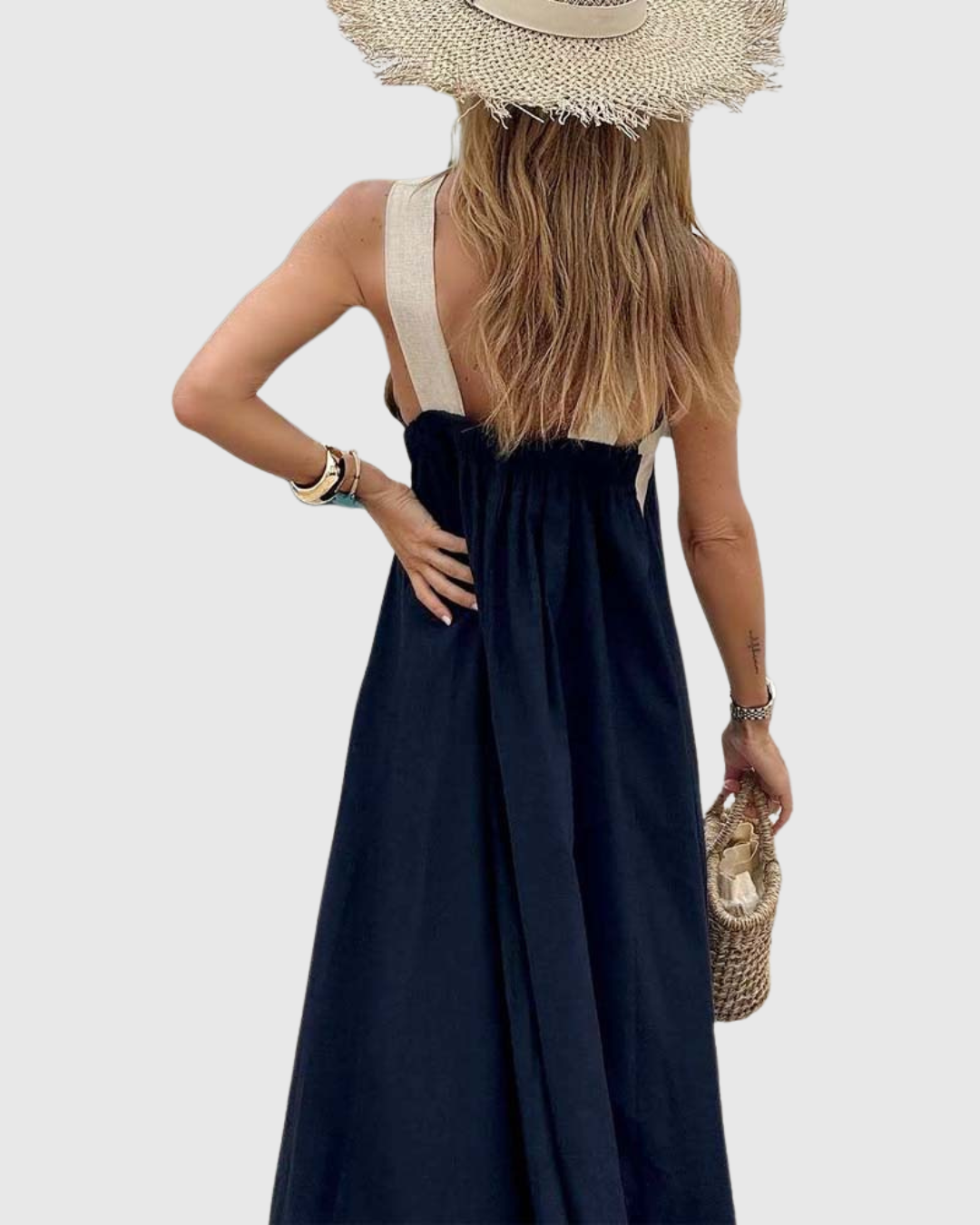 ORELLA | CROSS-NECK DRESS