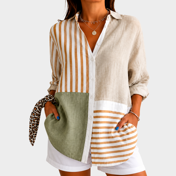 LIORA LONDON | COASTAL PATCHWORK BLOUSE