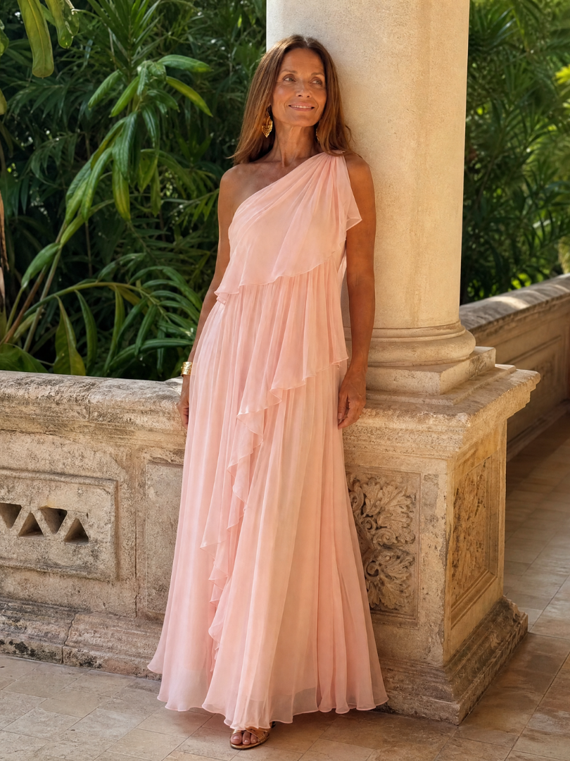 ARABELLA | CASCADING RUFFLE MAXI DRESS