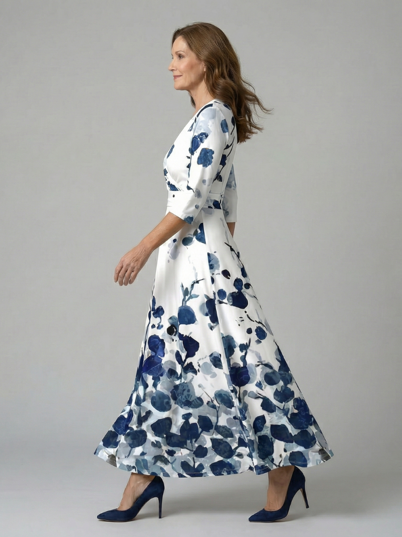 LIORA™ | Floral Wrap Maxi Dress