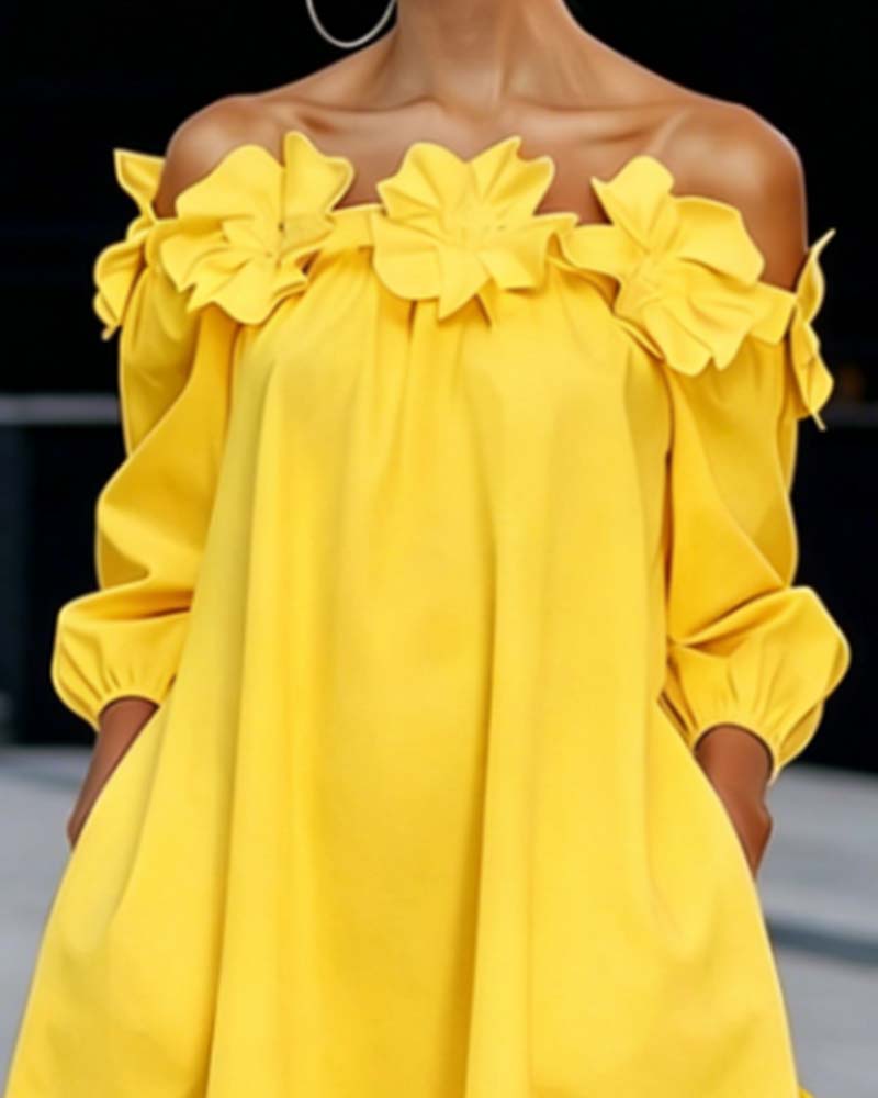 ROWENA | OFF-SHOULDER A-LINE DRESS