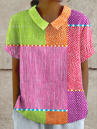 Zoe | Colorful Patchwork Blouse