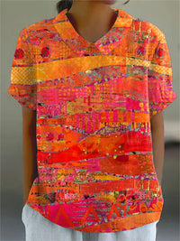 Isla | Abstract Print Blouse