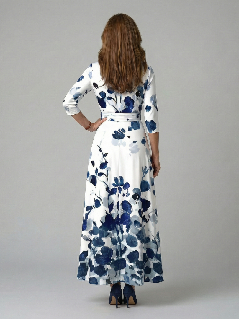 LIORA™ | Floral Wrap Maxi Dress