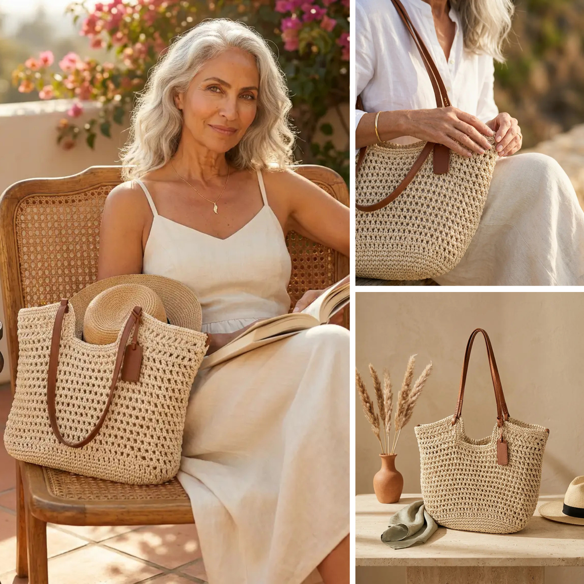 CLARE | HANDWOVEN CROCHET TOTE BAG