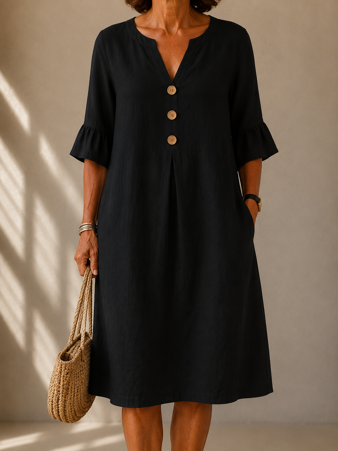 LIORA LONDON | BUTTONED FLOWY DRESS ISABELLE