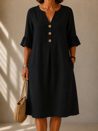 LIORA LONDON | BUTTONED FLOWY DRESS ISABELLE