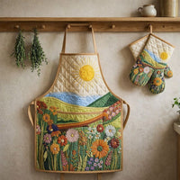 MILLIE | SUNSHINE MEADOW QUILTED APRON & OVEN MITT SET