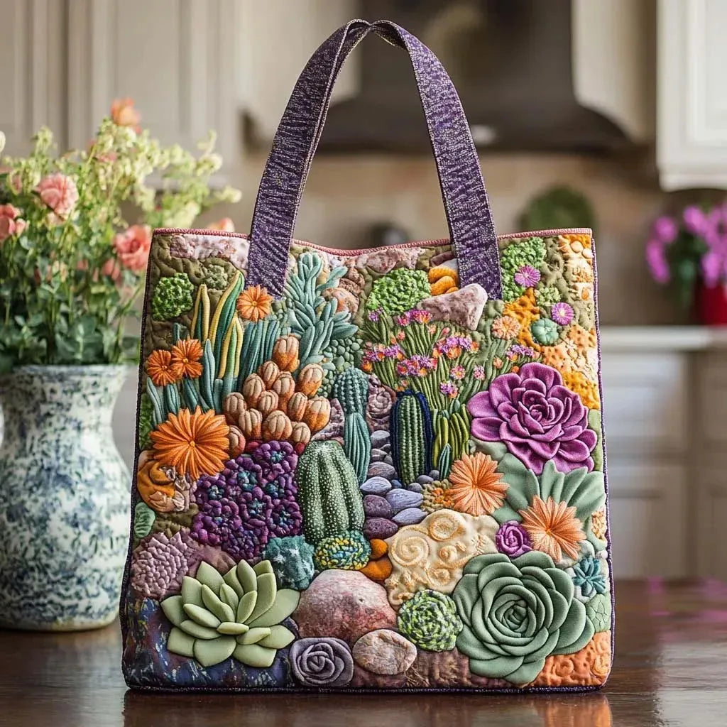 Handcrafted Bag | Succulent Garden