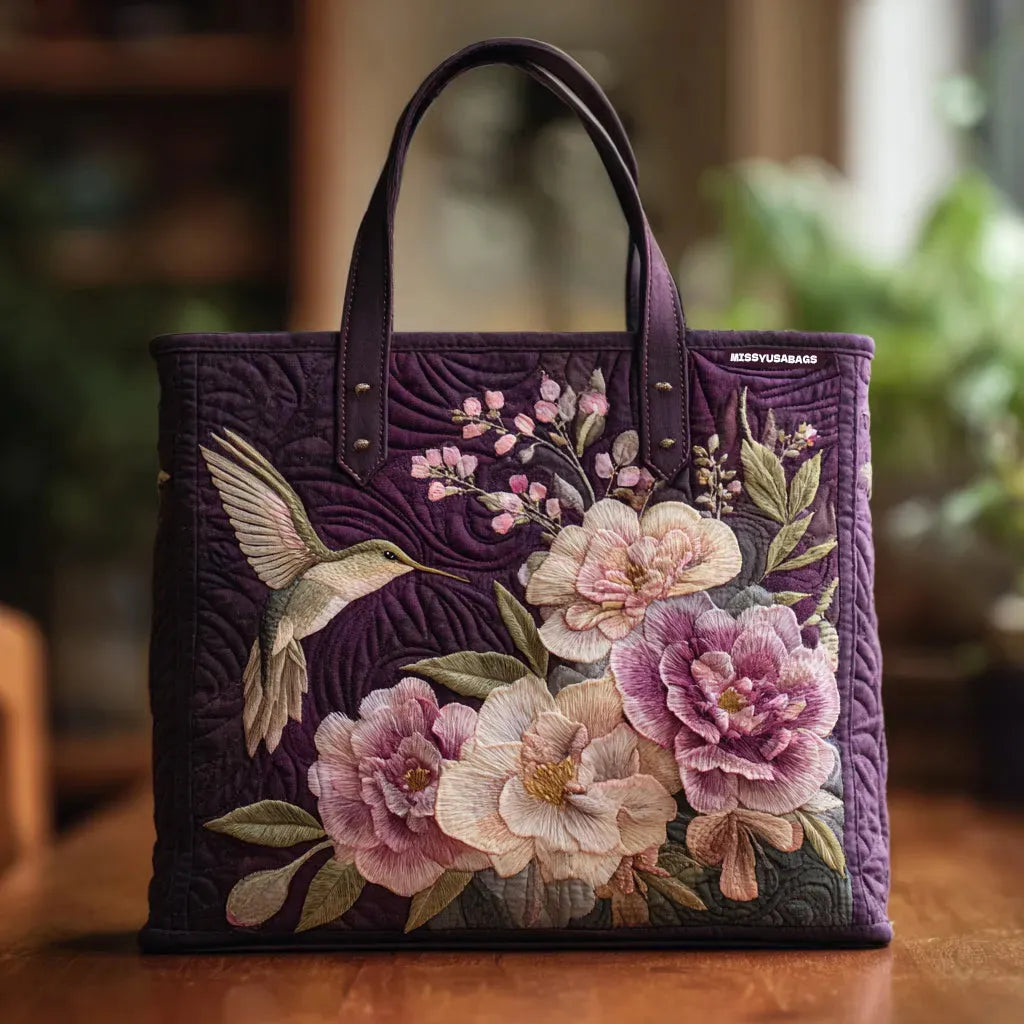 Handcrafted Bag | Hummingbirds and Orchids