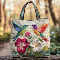 Handcrafted Bag | Hummingbird and White Flowers