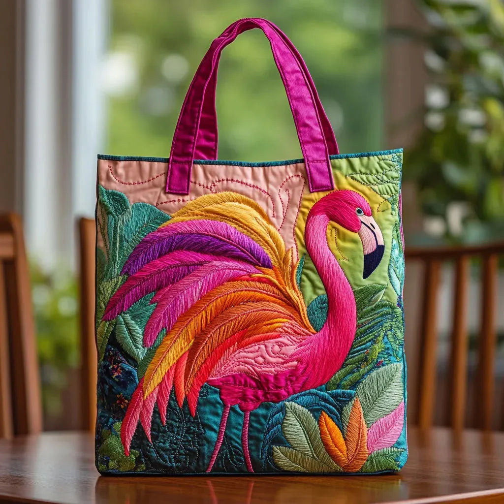 Handcrafted Bag | Rainbow Flamingo