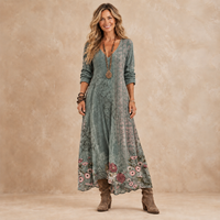 LORELLA | VINTAGE ROSE PRINT MAXI DRESS