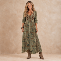 LINNET | BOTANICAL PRINT BUTTON-FRONT MAXI DRESS