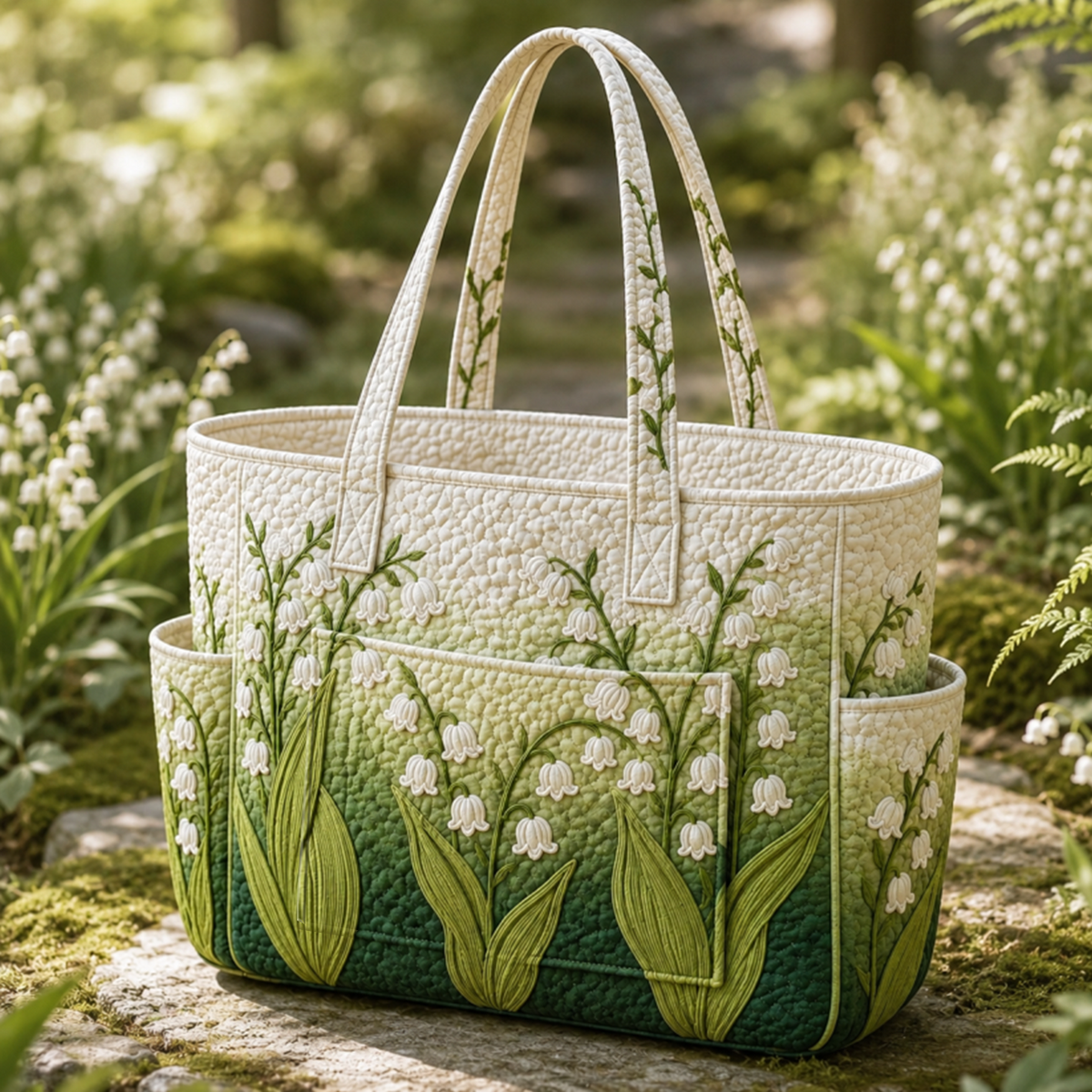 Amélie | Lily of the Valley Quilted Tote Bag