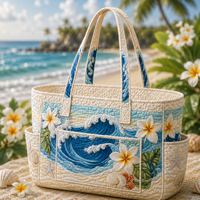 Fleur | Frangipani Flowers Quilted Tote Bag