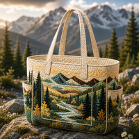 Noémie | Forest Quilted Tote Bag