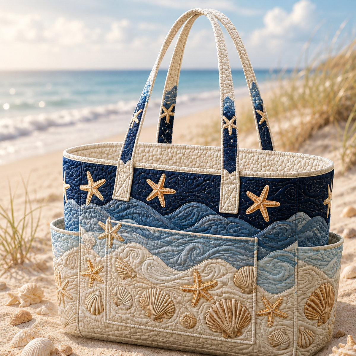Océane | Sea Breeze Quilted Tote Bag