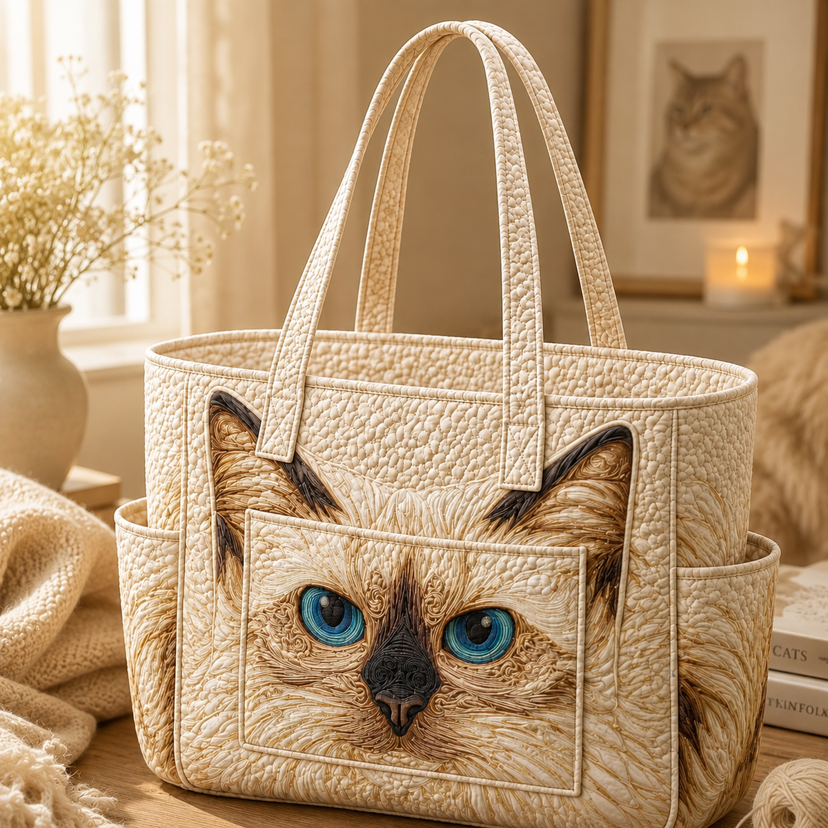 Juliette | Ragdoll Cat Quilted Tote Bag