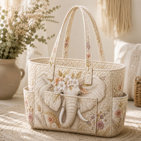 Pauline | Elephant Quilted Tote Bag