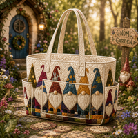 Madeleine | Adorable Gnomes Quilted Tote Bag