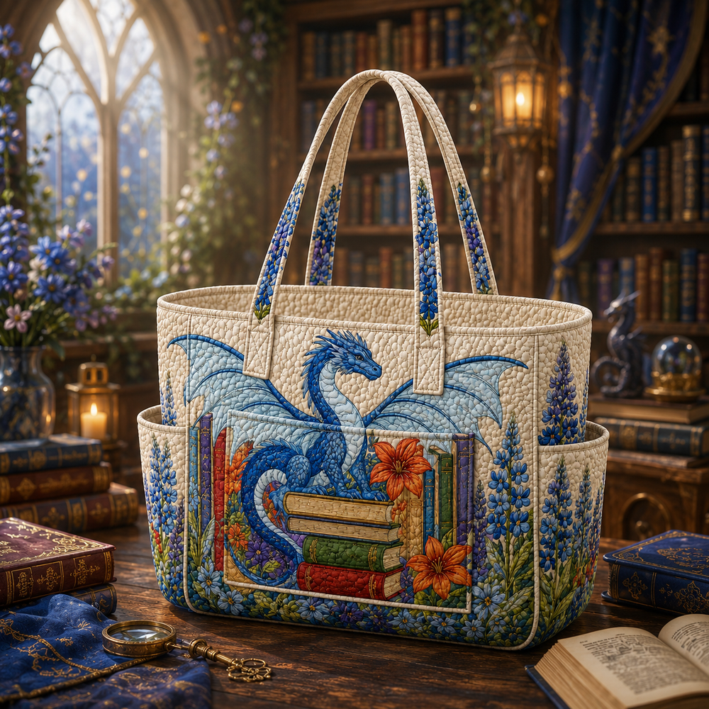 Valérie | Dragon Quilted Tote Bag