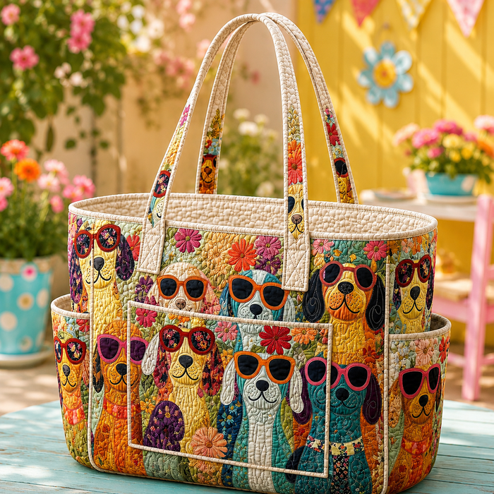 Sophie | Happy Dogs Quilted Tote Bag