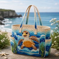 Coralie | Sea Turtle Quilted Tote Bag