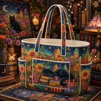 Lise | Sleeping Cat Quilted Tote Bag