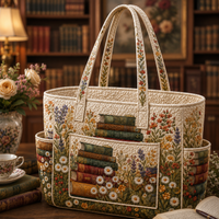 Diane | Vintage Books Quilted Tote Bag