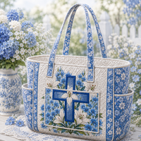 Marie | Christian Motif Quilted Tote Bag
