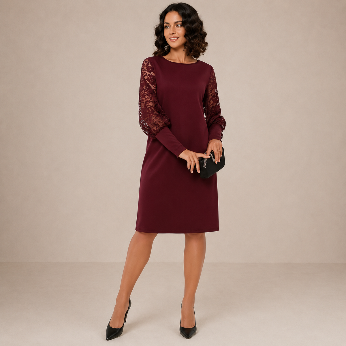 LIORA™ | Elegant Relaxed Midi Dress