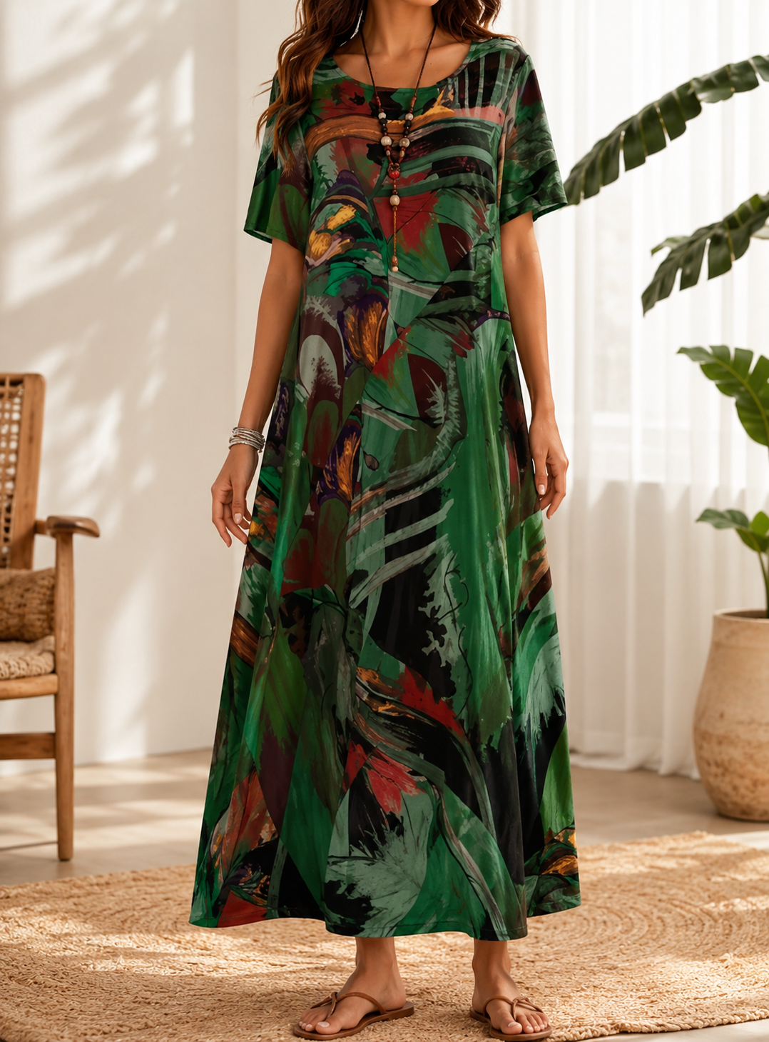 LIORA™ | Chiffon Midi Dress