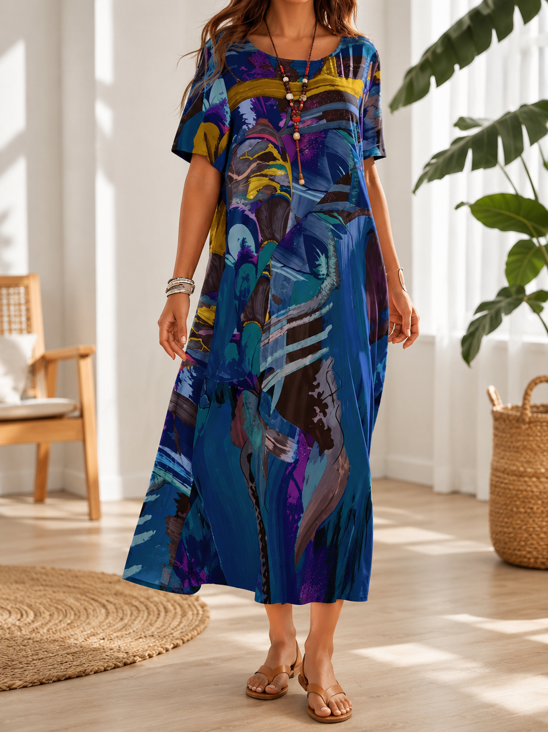 LIORA™ | Chiffon Midi Dress