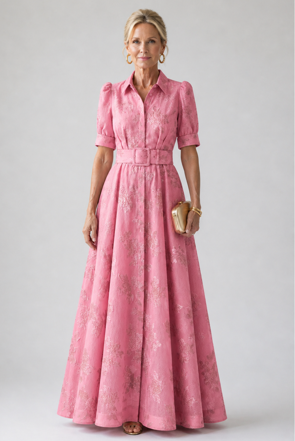 Liora London™ | Belted Floral Maxi Dress