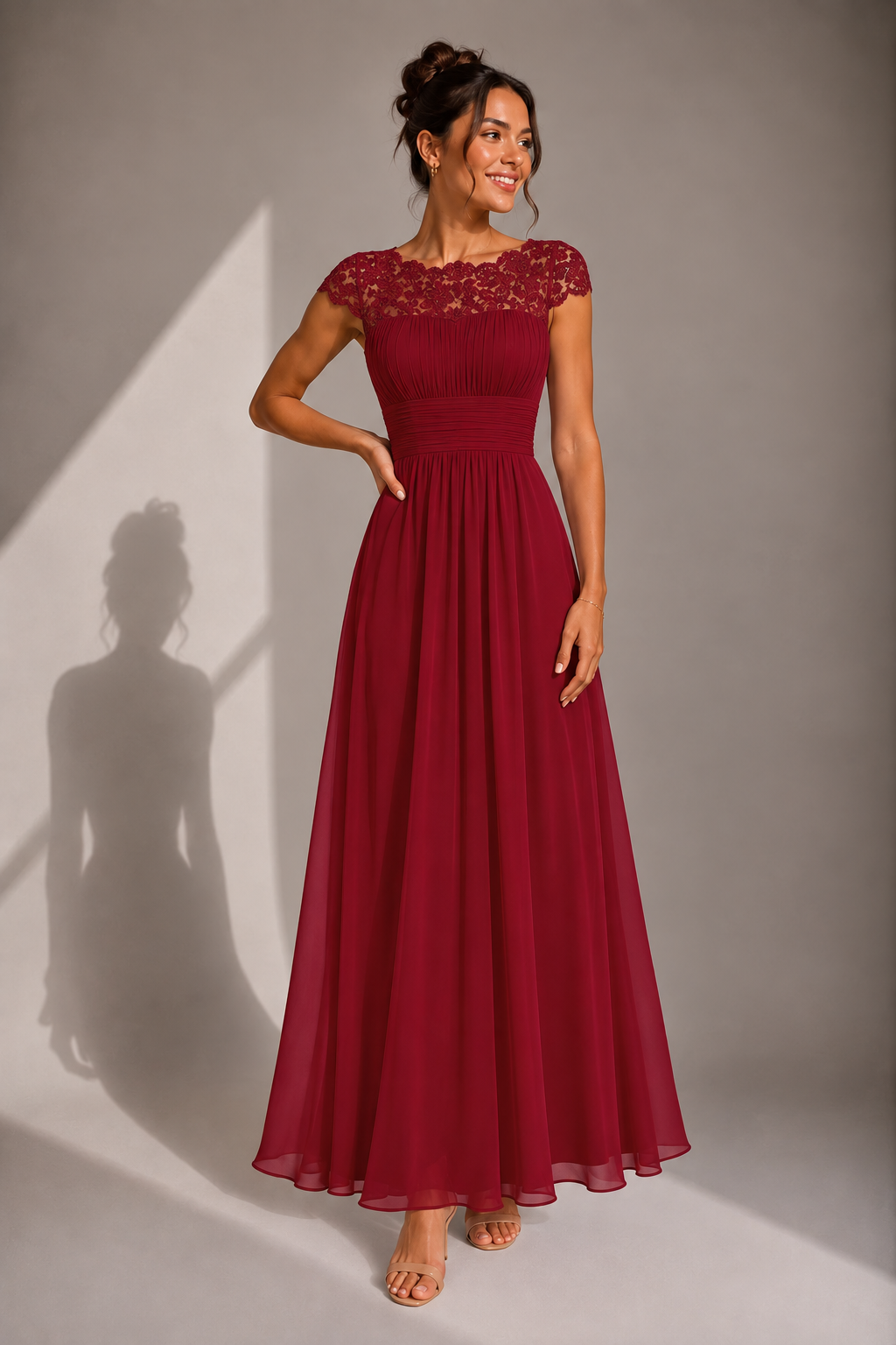 LIORA™ | Lace Bodice Maxi Dress