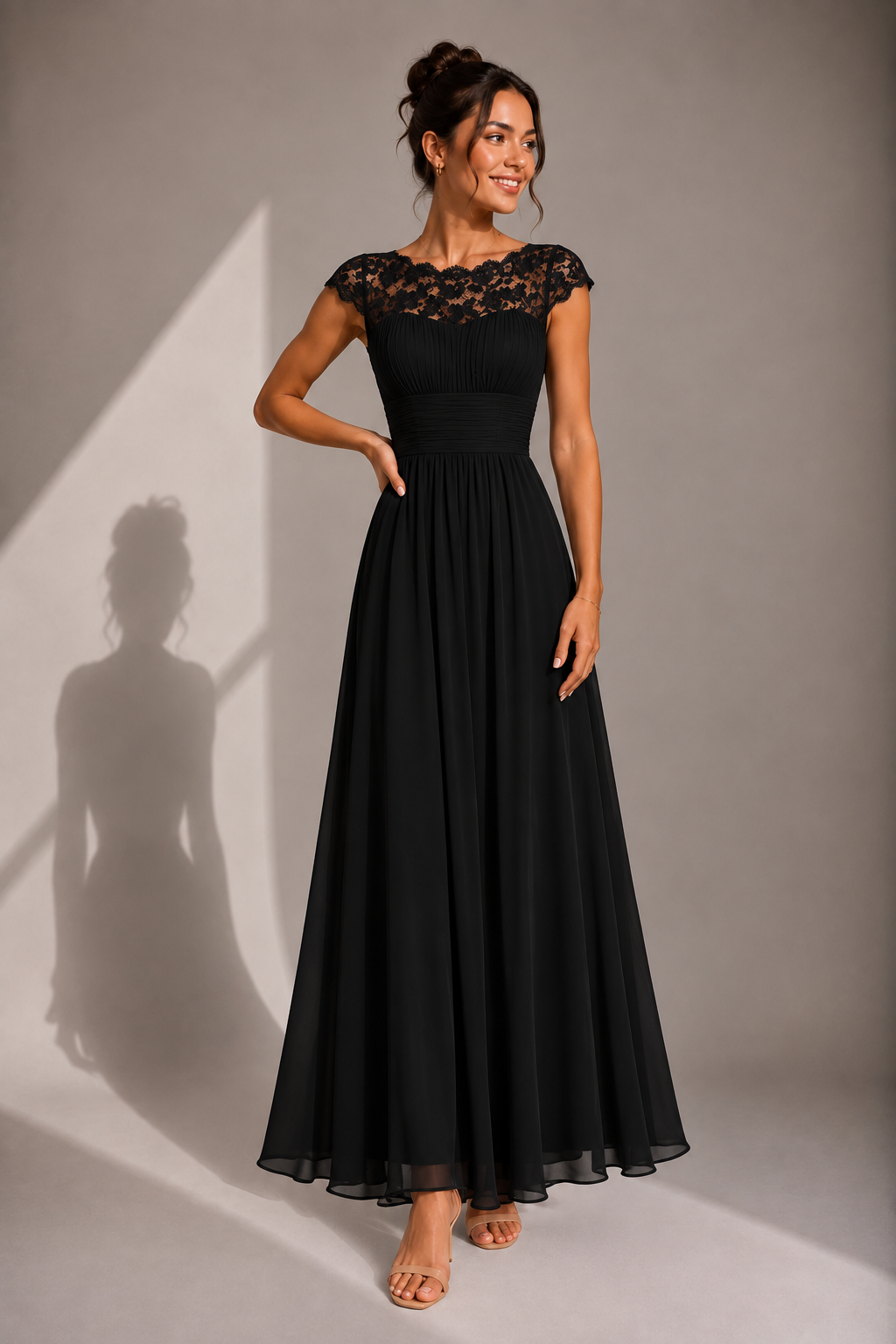 LIORA™ | Lace Bodice Maxi Dress
