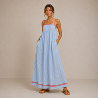 LIORA™ | Striped Maxi Dress