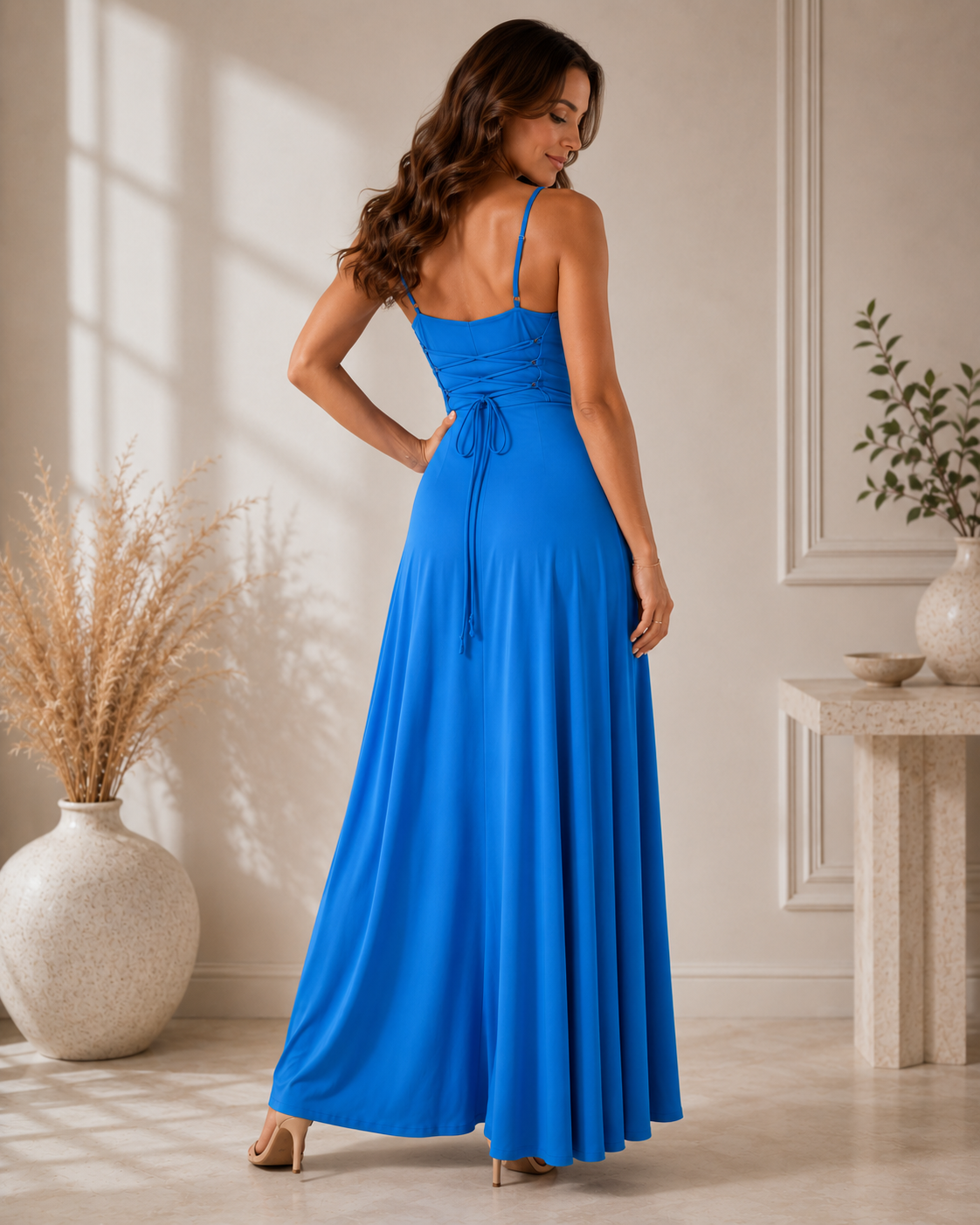 LIORA™ | Cowl-Neck Maxi Dress