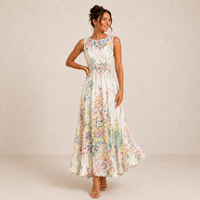 LIORA™ | Lace Trim Midi Dress