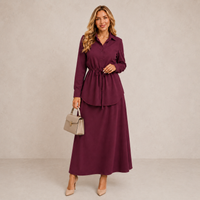 Cornelia | Belted Shirt and Maxi Skirt Set